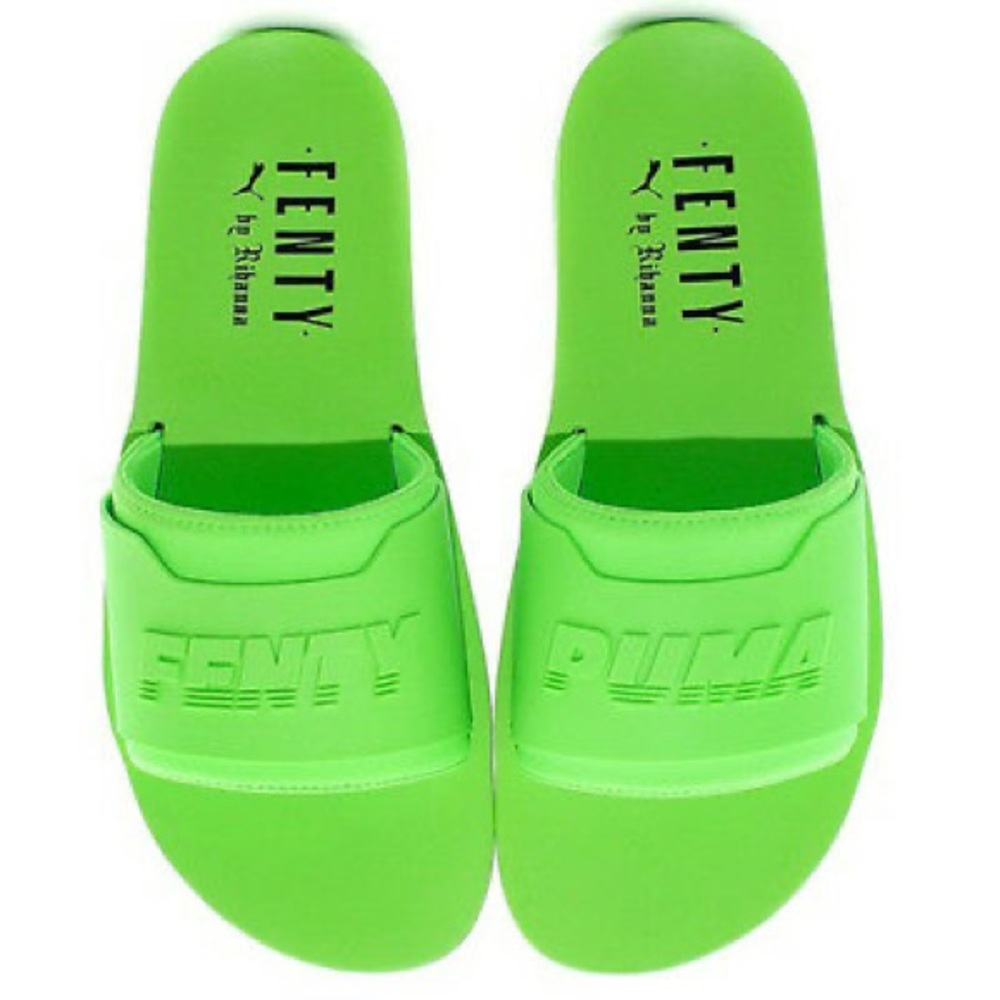 Fenty Puma Green Slides